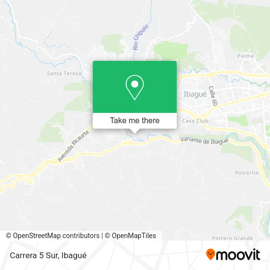 Mapa de Carrera 5 Sur
