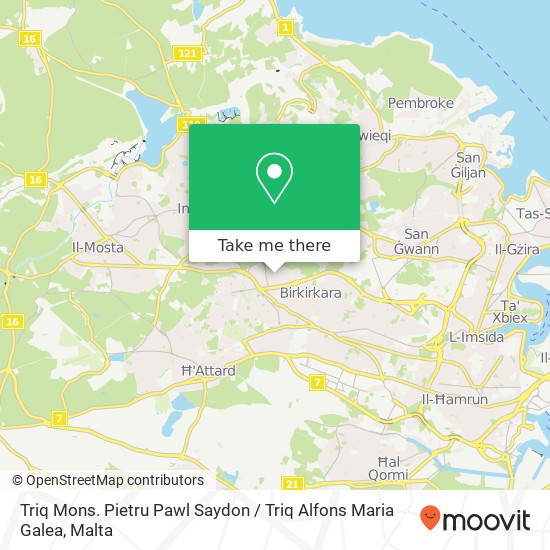 Triq Mons. Pietru Pawl Saydon / Triq Alfons Maria Galea map