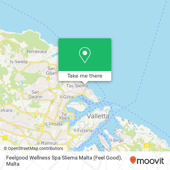 Feelgood Wellness Spa Sliema Malta (Feel Good) map