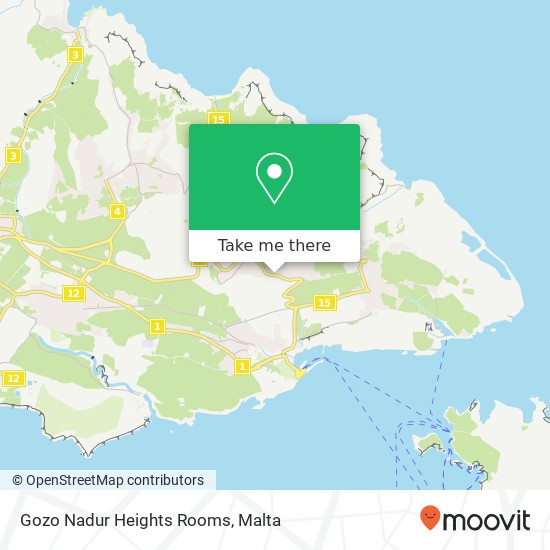 Gozo Nadur Heights Rooms map