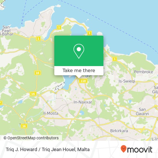 Triq J. Howard / Triq Jean Houel map
