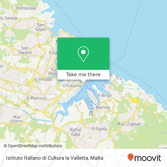 Istituto Italiano di Cultura la Valletta map