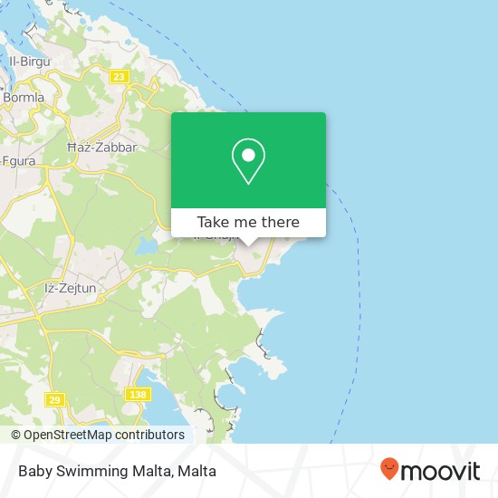 Baby Swimming Malta map