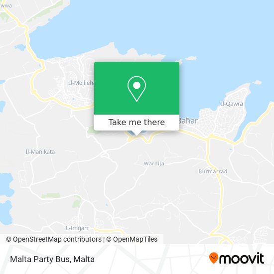 Malta Party Bus map