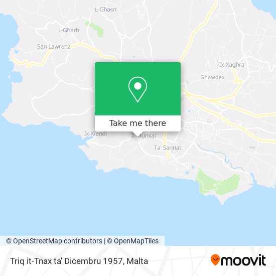 Triq it-Tnax ta' Diċembru 1957 map