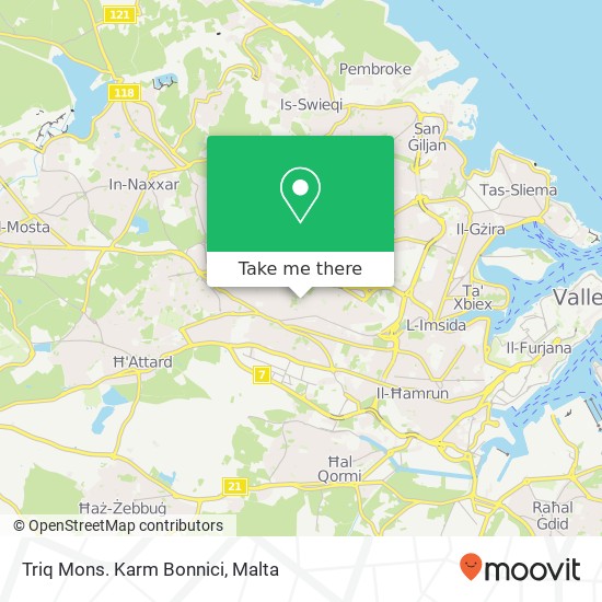 Triq Mons. Karm Bonnici map