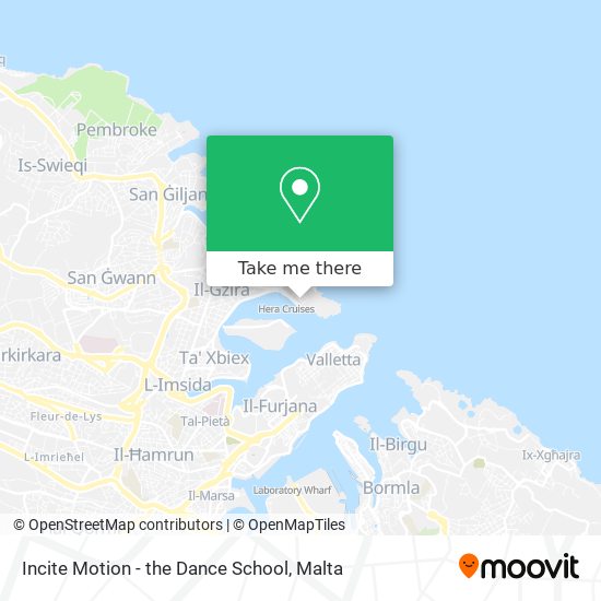 Incite Motion - the Dance School map