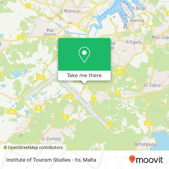 Institute of Tourism Studies - Its map