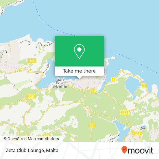 Zeta Club Lounge map