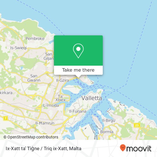 Ix-Xatt ta' Tiġne / Triq ix-Xatt map