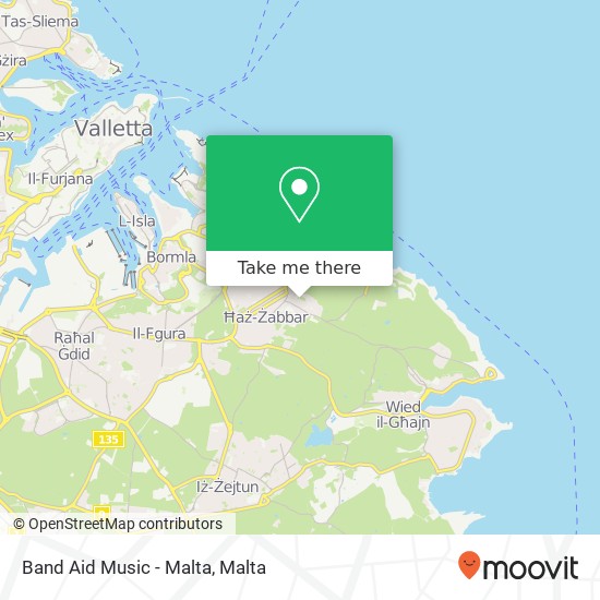 Band Aid Music - Malta map
