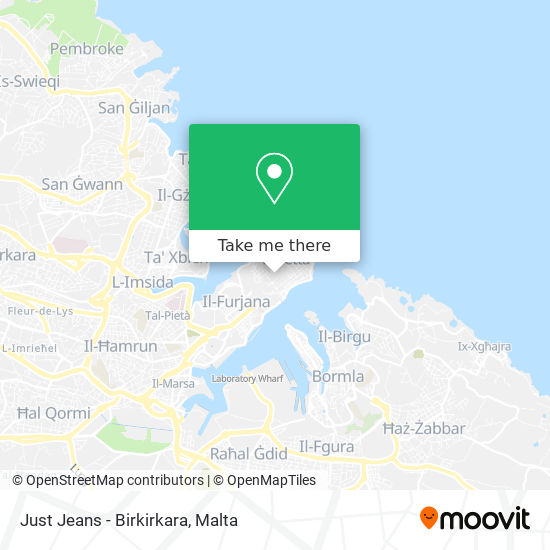 Just Jeans - Birkirkara map