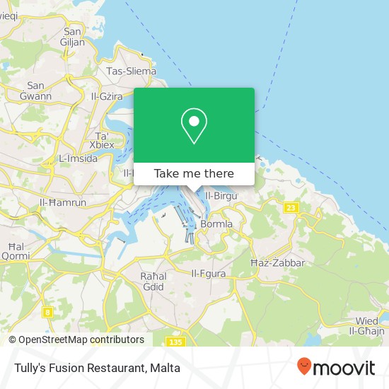 Tully's Fusion Restaurant map