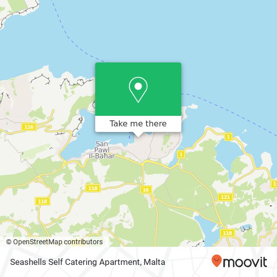 Seashells Self Catering Apartment map