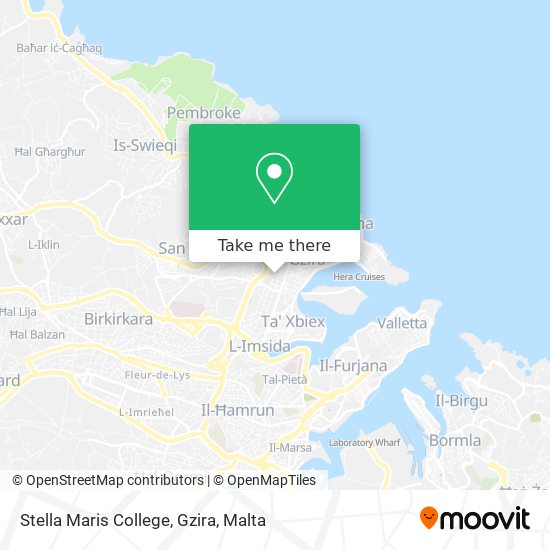 Stella Maris College, Gzira map