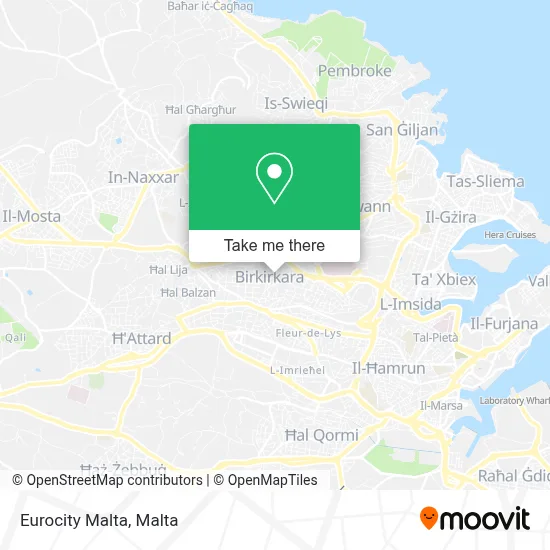Eurocity Malta map