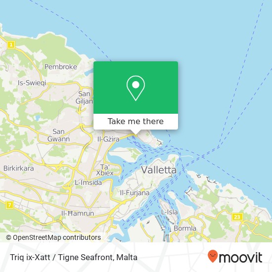 Triq ix-Xatt / Tigne Seafront map