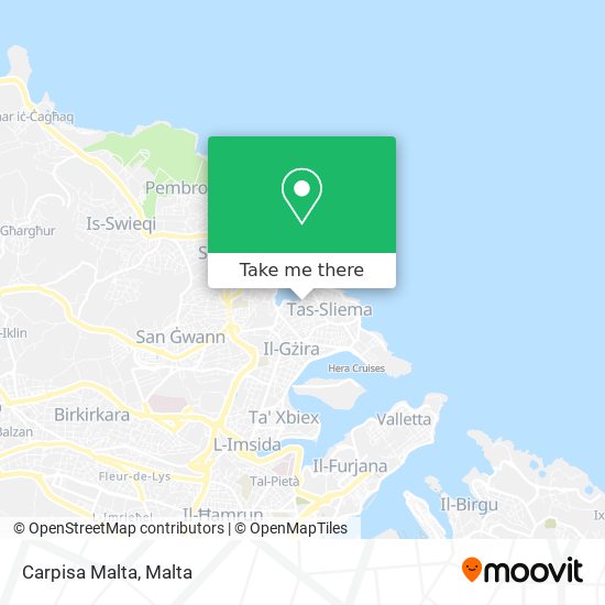 Carpisa Malta map