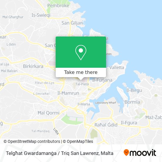 Telgħat Gwardamanġa / Triq San Lawrenz map