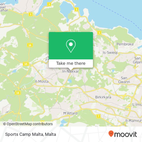 Sports Camp Malta map