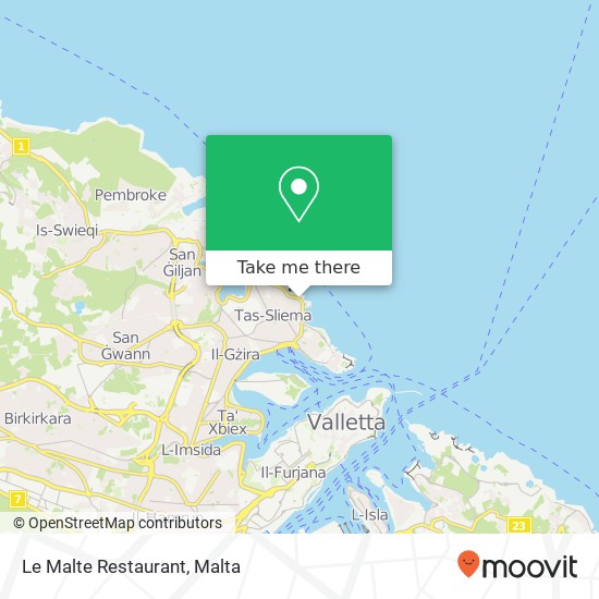 Le Malte Restaurant map