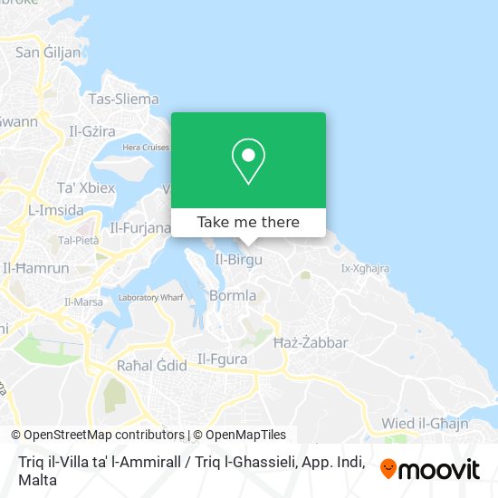 Triq il-Villa ta' l-Ammirall / Triq l-Ghassieli, App. Indi map