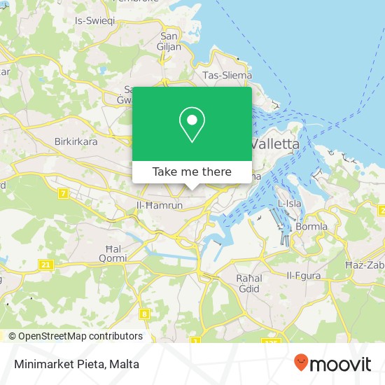 Minimarket Pieta map
