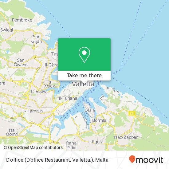D'office (D'office Restaurant, Valletta.) map