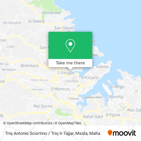 Triq Antonio Sciortino / Triq it-Tajjar, Msida map