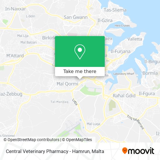 Central Veterinary Pharmacy - Hamrun map