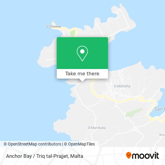 Anchor Bay / Triq tal-Prajjet map