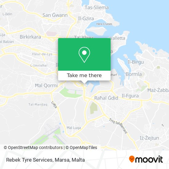 Rebek Tyre Services, Marsa map