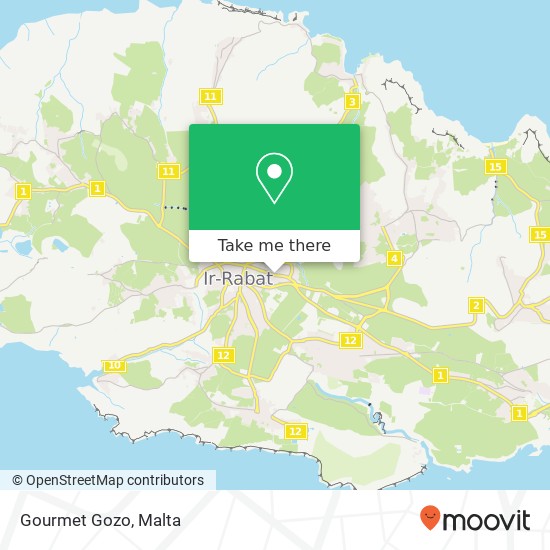 Gourmet Gozo map