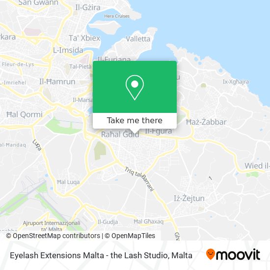 Eyelash Extensions Malta - the Lash Studio map