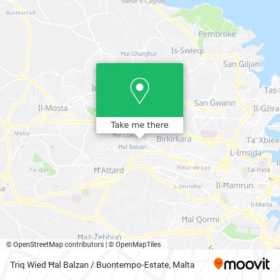 Triq Wied Ħal Balzan / Buontempo-Estate map