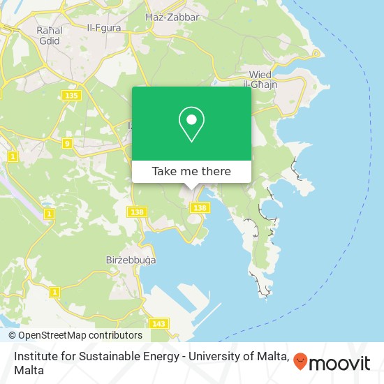 Institute for Sustainable Energy - University of Malta map