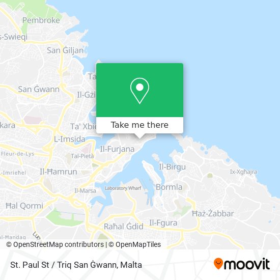 St. Paul St / Triq San Ġwann map