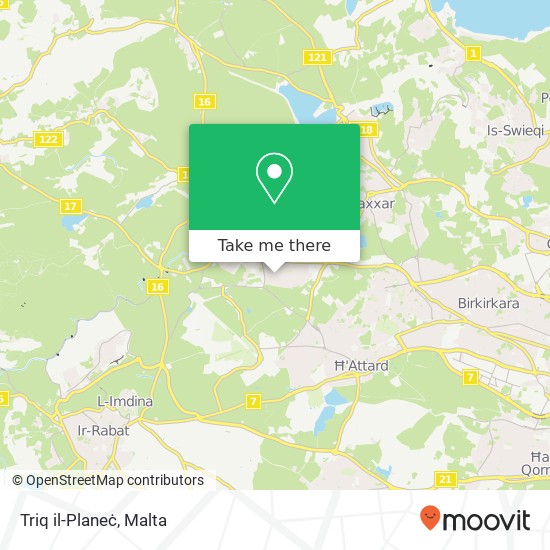 Triq il-Planeċ map