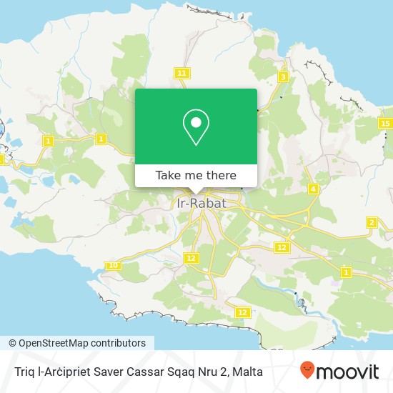 Triq l-Arċipriet Saver Cassar Sqaq Nru 2 map