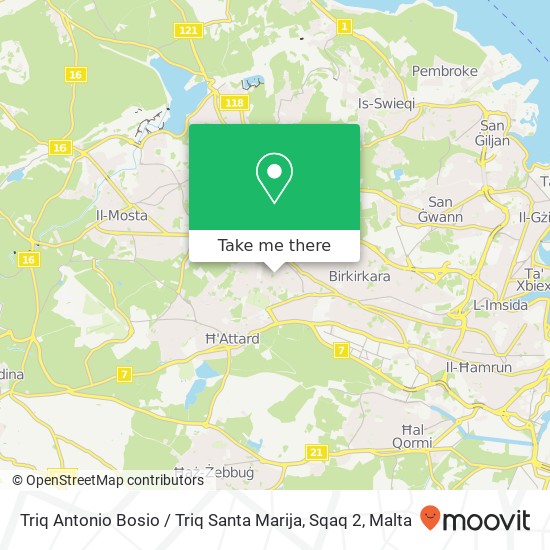 Triq Antonio Bosio / Triq Santa Marija, Sqaq 2 map