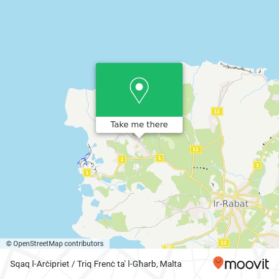 Sqaq l-Arċipriet / Triq Frenċ ta' l-Għarb map