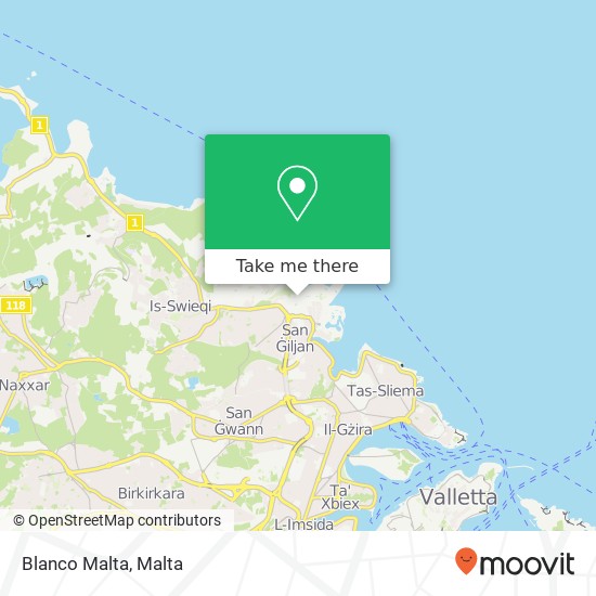 Blanco Malta map