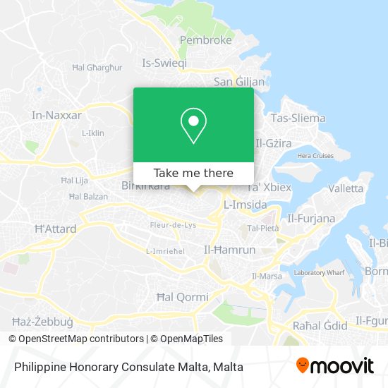 Philippine Honorary Consulate Malta map