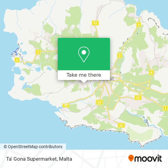 Ta' Gona Supermarket map