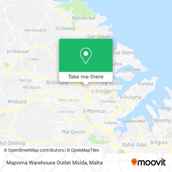 Mapoma Warehouse Outlet Msida map