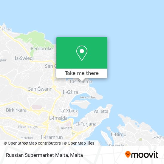 Russian Supermarket Malta map