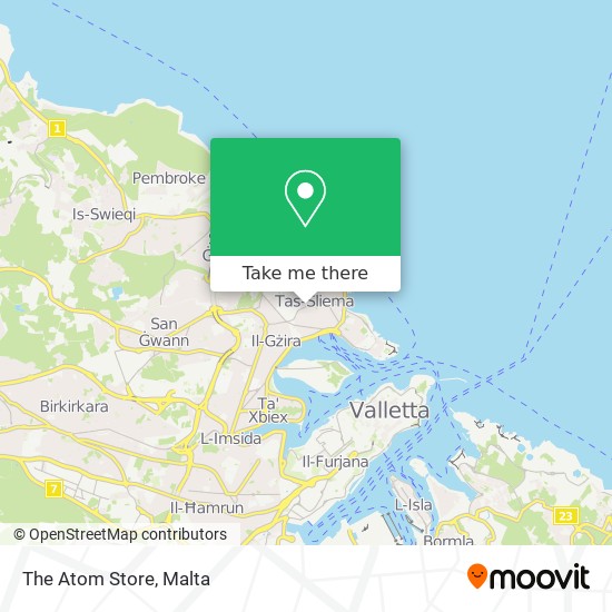 The Atom Store map