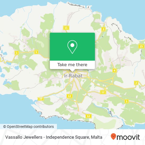 Vassallo Jewellers - Independence Square map