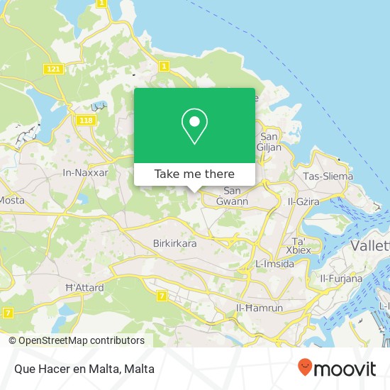 Que Hacer en Malta map