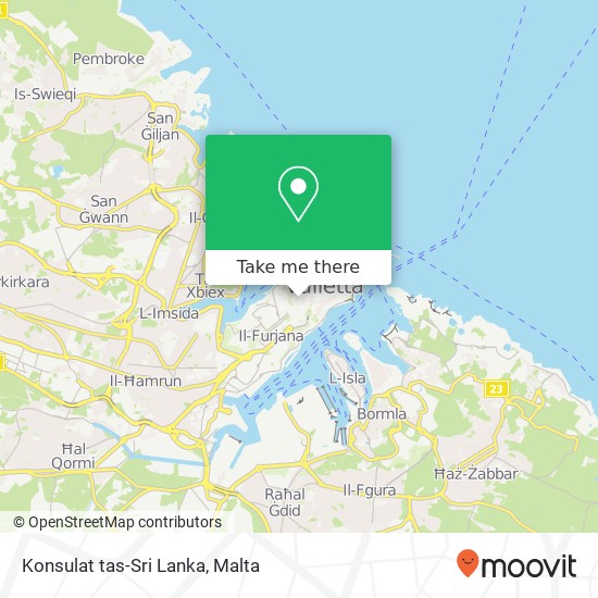 Konsulat tas-Sri Lanka map